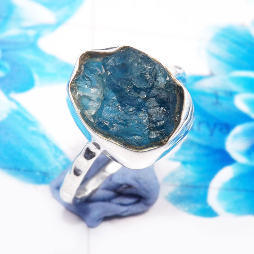 Apatite Rough C - RSS923-925 Sterling Silver Gorgeous Company Handmade Rough Stone Apatite Rough C - RSS923-925 Sterling Silver Gorgeous Company Handmade Rough Stone