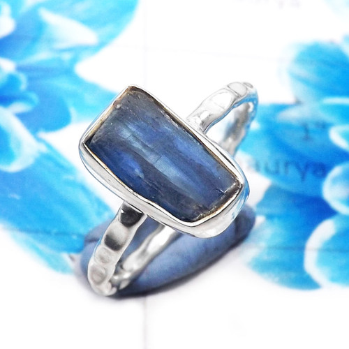 Blue Kynite Rough D - RSS923-925 Sterling Silver Gorgeous Company Handmade Rough Stone