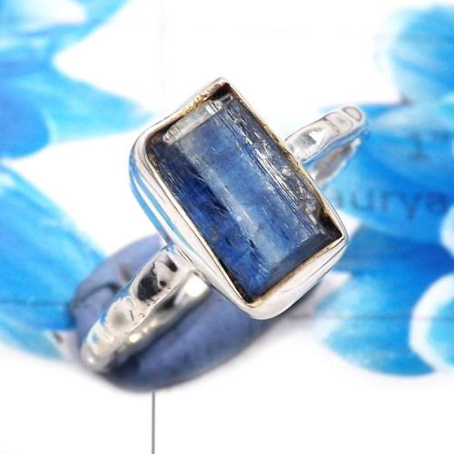Blue Kynite Rough F - RSS923-925 Sterling Silver Gorgeous Company Handmade Rough Stone Blue Kynite Rough F - RSS923-925 Sterling Silver Gorgeous Company Handmade Rough Stone