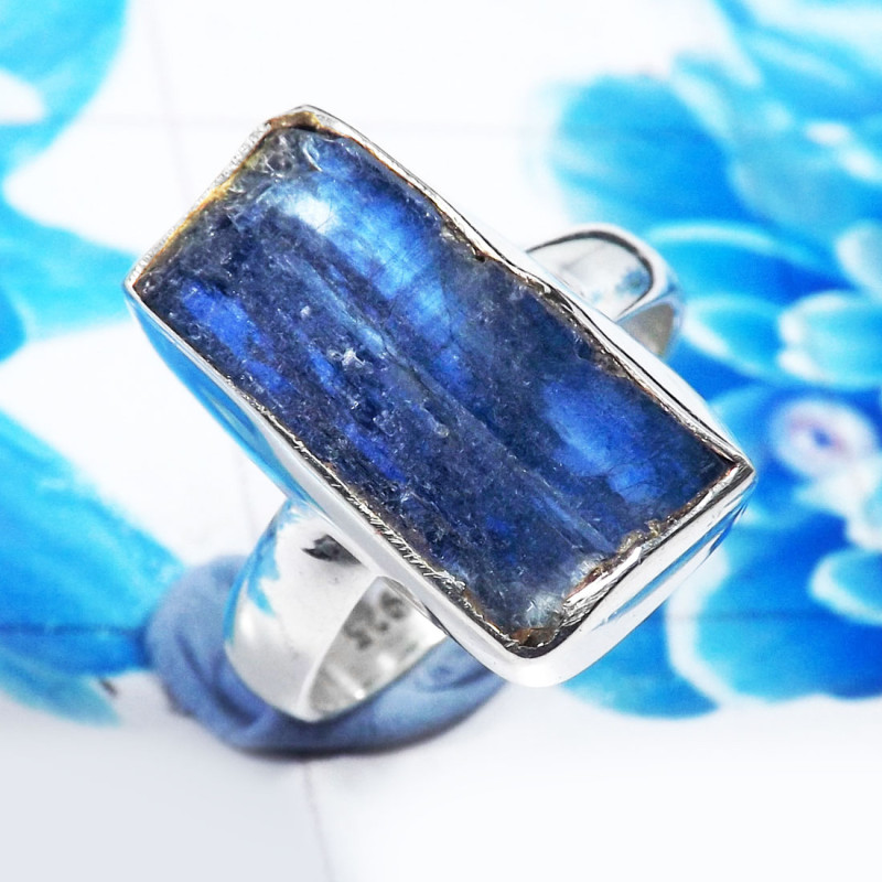 Blue Kynite Rough I - RSS922-Dazzling Rough Stone 925 Sterling Silver Wholesale Rings Blue Kynite Rough I - RSS922-Dazzling Rough Stone 925 Sterling Silver Wholesale Rings