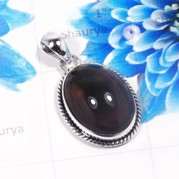 Smokey Cab O - ISP752-Amazing Smokey Cab 925 Sterling Silver Handmade Pendants Smokey Cab O - ISP752-Amazing Smokey Cab 925 Sterling Silver Handmade Pendants