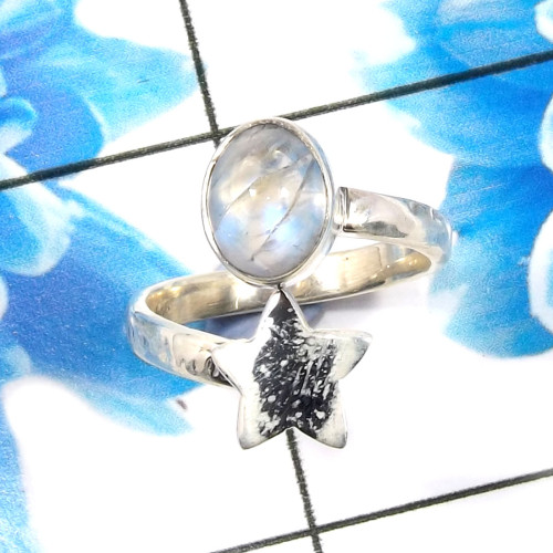 Rainbow Moonstone G - RSS919-Beautiful Handmade 925 Sterling Silver Designer Latest Ri