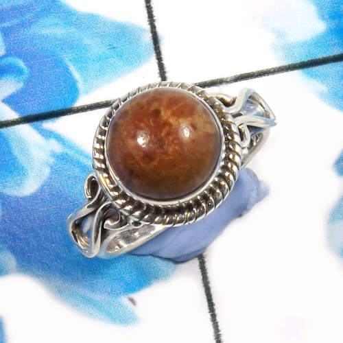 Fossil Coral O - RBS951-925 Sterling Silver Gorgeous Factory Handmade Baby Rings Fossil Coral O - RBS951-925 Sterling Silver Gorgeous Factory Handmade Baby Rings