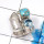 Blue Copper Turquoise,Pearl & Blue Topaz G - CLR945-Gorgeous 925 Sterling Silver Factory Handmade Cluster Rin
