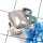 Blue Copper Turquoise,Pearl & Blue Topaz O - CLR945-Gorgeous 925 Sterling Silver Factory Handmade Cluster Rin