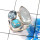 Blue Copper Turquoise,Pearl & Blue Topaz J - CLR944-Trendy Three Stones 925 Sterling Silver Cluster Rings Par