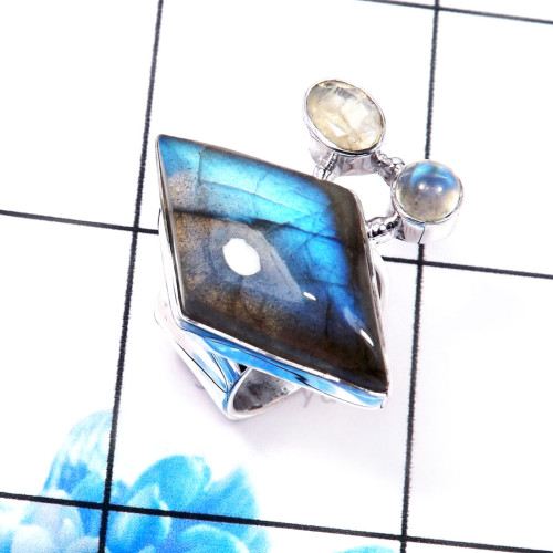Labradorite C - CLR943-Charming 925 Sterling Silver Handmade Wholesale Cluster R