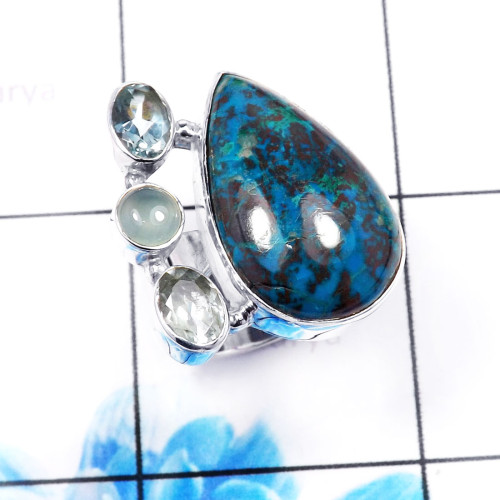 Shattukatite & B.T. G - CLR943-Charming 925 Sterling Silver Handmade Wholesale Cluster R