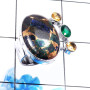 Mohave Copper Azurite & Citrine A - CLR939-Amazing Factory Made 925 Sterling Silver Designer Rings