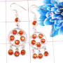 Sunstone Cab B - BZE817-Beautiful Factory Handmade 925 Sterling Silver Bezel Earr