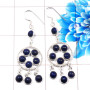 Lapis Lazuli O - BZE817-Beautiful Factory Handmade 925 Sterling Silver Bezel Earr