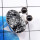 Silicon Druzy & Hematite E - CLR936-Dazzling 925 Sterling Silver Party Wear Cluster Rings Fas