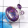 Purple Copper Turquoise & Amethyst H - CLR936-Dazzling 925 Sterling Silver Party Wear Cluster Rings Fas