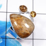 Fossil Coral & Citrine I - CLR936-Dazzling 925 Sterling Silver Party Wear Cluster Rings Fas