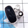 Black Onyx Cut D - CLR935-925 Sterling Silver Designer Handmade Custer Rings Wholes