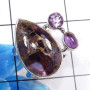 Mohave Amethyst Copper & Amethyst h - CLR935-925 Sterling Silver Designer Handmade Custer Rings Wholes