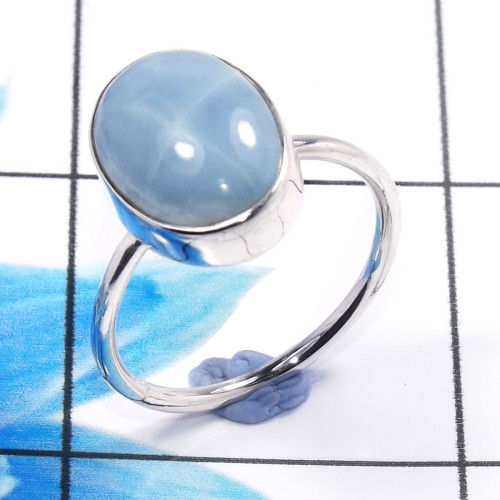 Blue Opal A - STK961-Charming Blue Opal 925 Sterling Silver Fashionable Rings Blue Opal A - STK961-Charming Blue Opal 925 Sterling Silver Fashionable Rings