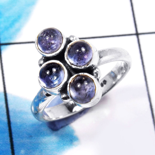 Amethyst Cab 5 - SDR710-Designer Handmade 925 Sterling Silver Beautiful Rings Who