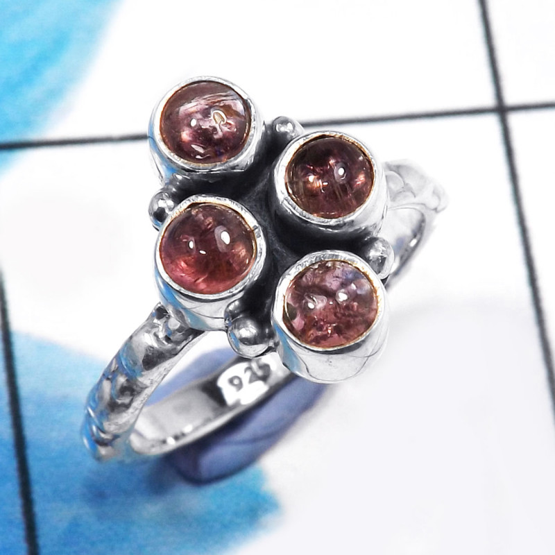 Pink Tourmaline G - SDR710-Designer Handmade 925 Sterling Silver Beautiful Rings Who Pink Tourmaline G - SDR710-Designer Handmade 925 Sterling Silver Beautiful Rings Who