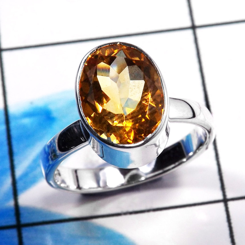 Citrine Cut A - STK960-Charming 925 Sterling Silver Company Handmade Rings Whole Citrine Cut A - STK960-Charming 925 Sterling Silver Company Handmade Rings Whole