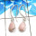 Pink Opal G - BZE805-925 Sterling Silver Dazzling Fashionable Bezel Earrings W