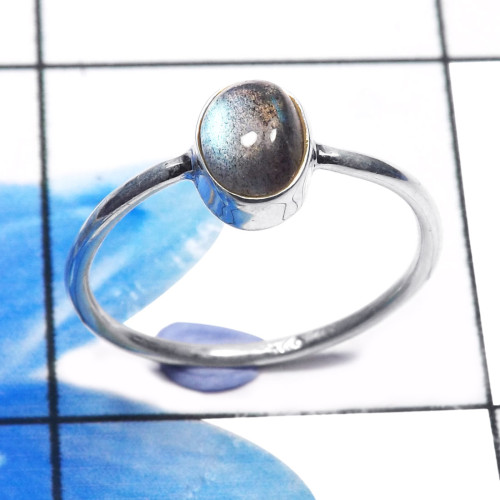 Labradorite Cab E - RBS946-Lovely 925 Sterling Silver Lightweight Baby Rings Company Labradorite Cab E - RBS946-Lovely 925 Sterling Silver Lightweight Baby Rings Company