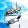 Larimar Cab E - RBS945-Dazzling Larimar Designer Baby Rings 925 Sterling Silver