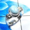 Larimar Cab G - RBS945-Dazzling Larimar Designer Baby Rings 925 Sterling Silver