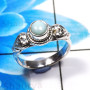 Larimar Cab B - RBS944-Glamorous Larimar 925 Sterling Silver Rings Handmade Whol