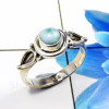 Larimar Cab K - RBS941-Gorgeous Larimar 925 Sterling Silver Fashionable Rings Wh