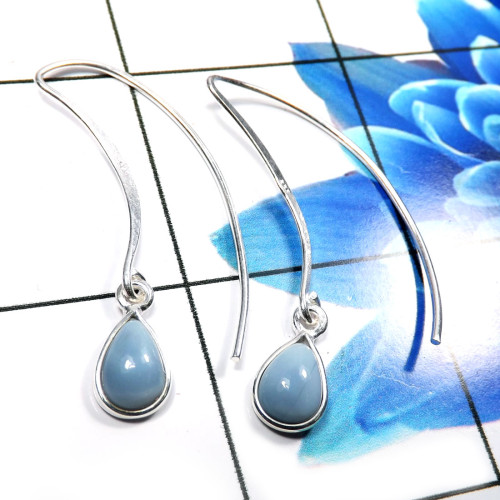 Blue Topaz M - BZE794-Dazzling 925 Sterling Silver Company Made Bezel Earrings Blue Topaz M - BZE794-Dazzling 925 Sterling Silver Company Made Bezel Earrings