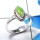 Green Turquoise C - RBS936-925 Sterling Silver Beautiful Company Handmade Baby Rings