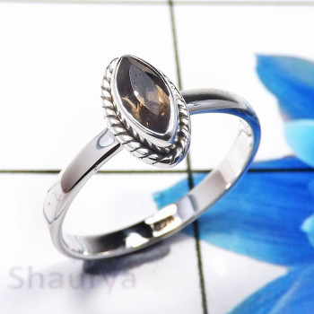 Smokey Cut G - RBS936-925 Sterling Silver Beautiful Company Handmade Baby Rings Smokey Cut G - RBS936-925 Sterling Silver Beautiful Company Handmade Baby Rings