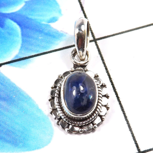 Tanzanite A - SD678-925 Sterling Silver Stunning Company Made Designer Pendant