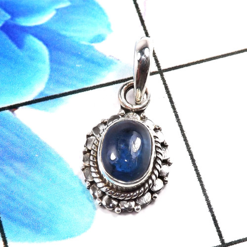 Blue Kynite H - SD678-925 Sterling Silver Stunning Company Made Designer Pendant