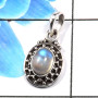 Rainbow Moonstone O - SD672-Dazzling 925 Sterling Silver Designer Pendants Company Mad