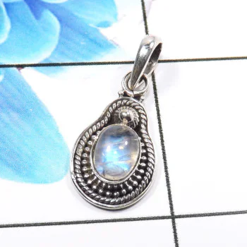 Rainbow Moonstone G - SD667-Fabulous 925 Sterling Silver Designer Pendants Factory Who Rainbow Moonstone G - SD667-Fabulous 925 Sterling Silver Designer Pendants Factory Who