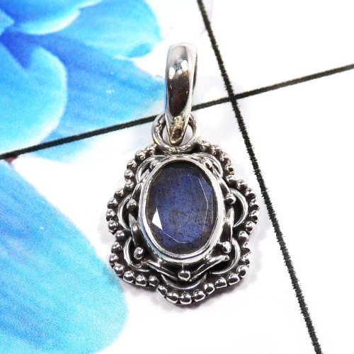 Labradorite Cut F - SD666-Beautiful 925 Sterling Silver Company Made Pendants Design
