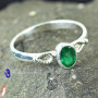 Emerald H - WFJ902-925 Sterling Silver Emerald Designer Pendants Company Man