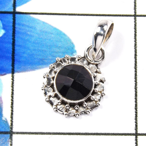 Black Onyx Cut B - SD654-Fabulous 925 Sterling Silver Designer Pendants Factory Man Black Onyx Cut B - SD654-Fabulous 925 Sterling Silver Designer Pendants Factory Man
