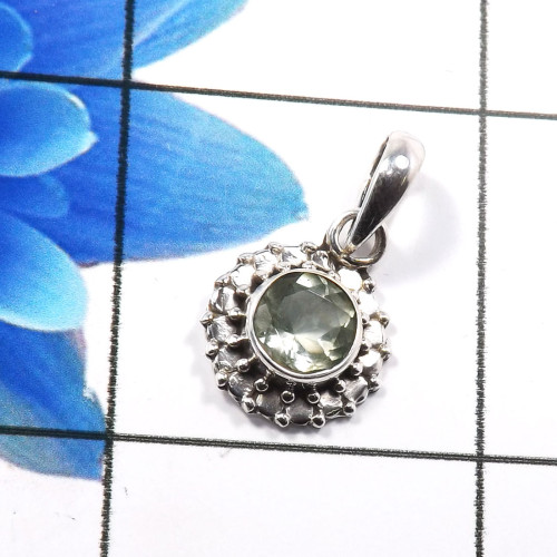 Green Amethyst Cut E - SD654-Fabulous 925 Sterling Silver Designer Pendants Factory Man Green Amethyst Cut E - SD654-Fabulous 925 Sterling Silver Designer Pendants Factory Man