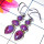 Purple Turquiose I - SDE978-Natural Gemstone Elegant Earring