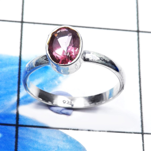 Pink Topaz A - RBS935-Beautiful 925 Sterling Silver Baby Rings Company Wholesal