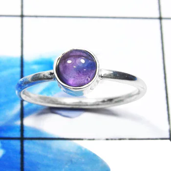 Amethyst Cab C - RBS935-Beautiful 925 Sterling Silver Baby Rings Company Wholesal Amethyst Cab C - RBS935-Beautiful 925 Sterling Silver Baby Rings Company Wholesal