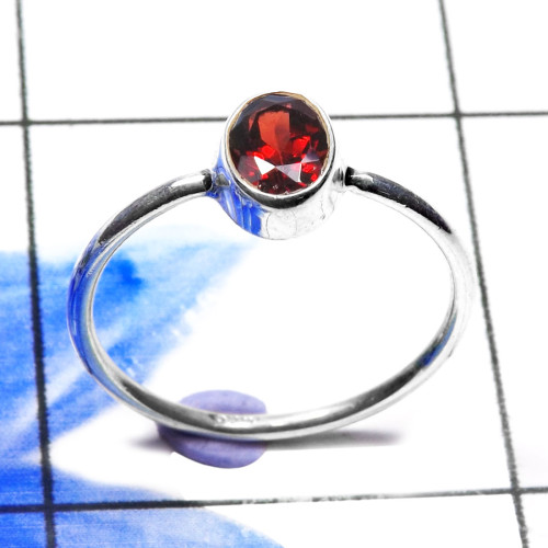 Garnet Cut O - RBS935-Beautiful 925 Sterling Silver Baby Rings Company Wholesal