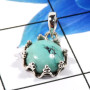 Tibet Turquoise E - SSP881-925 Sterling Silver New Look Style Handmade Designer Earr
