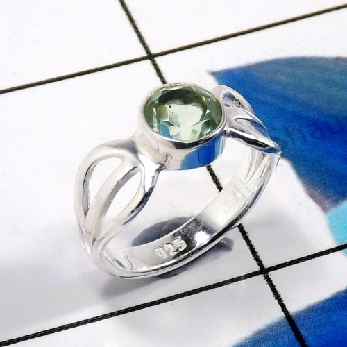 Green Amethyst A - RBS933-Charming Factory Handmade 925 Sterling Silver Baby Rings Green Amethyst A - RBS933-Charming Factory Handmade 925 Sterling Silver Baby Rings
