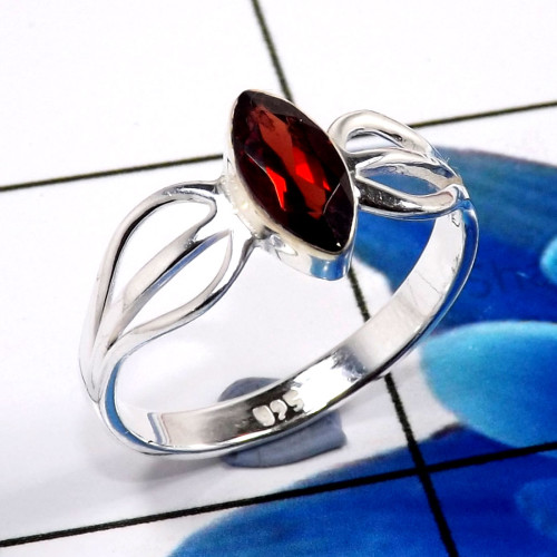 Garnet O - RBS933-Charming Factory Handmade 925 Sterling Silver Baby Rings Garnet O - RBS933-Charming Factory Handmade 925 Sterling Silver Baby Rings