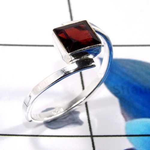 Garnet Cut A - RBS932-925 Sterling Silver Trendy Look Baby Rings Wholesale