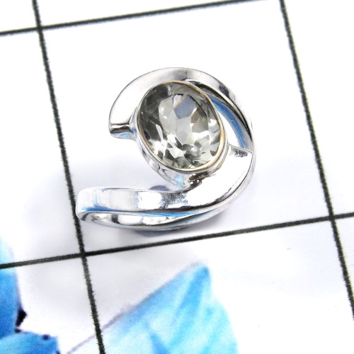 Green Amethyst Cut B - RBS932-925 Sterling Silver Trendy Look Baby Rings Wholesale